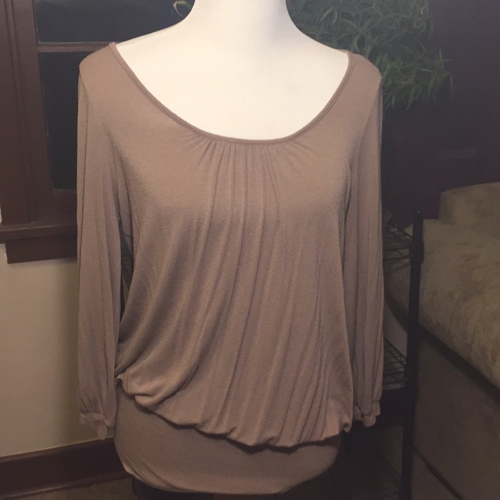 Open back three quarter sleeve top